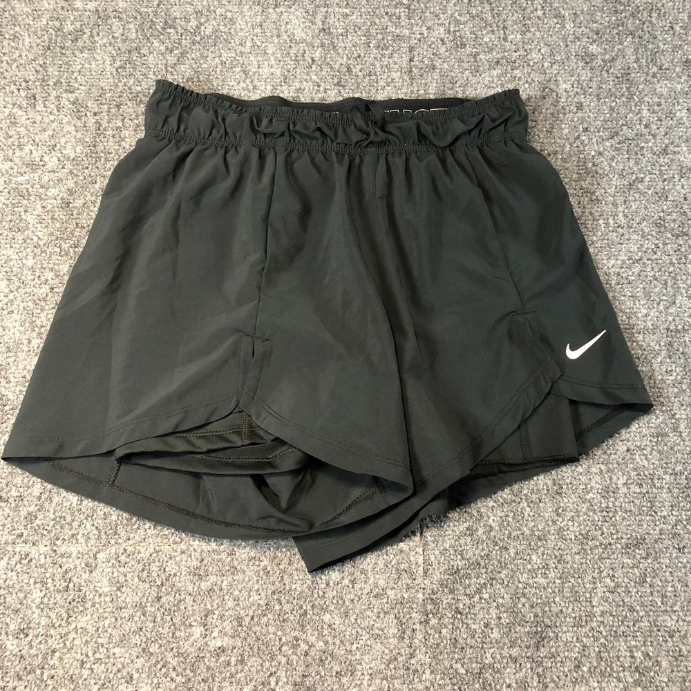 Nike Running Shorts Womens XS Black Flyvent Athletic Lined Drawstring‎